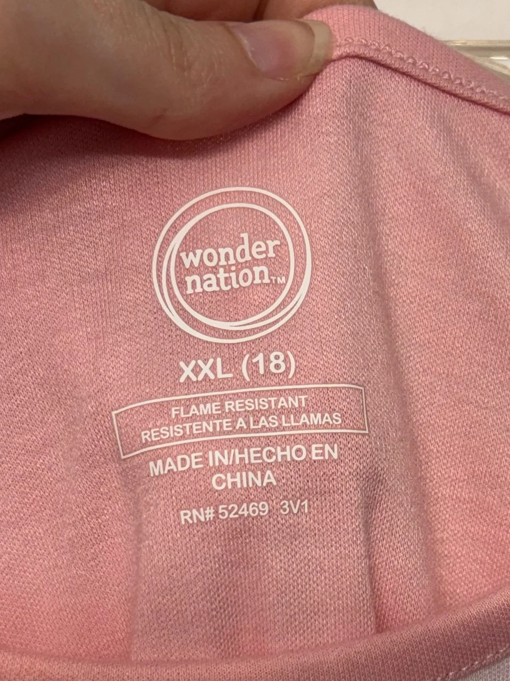 Wonder Nation 2 Tone Pink Unicorn Short Sleeve Nightgown Girls Size XXL 18 NWOT